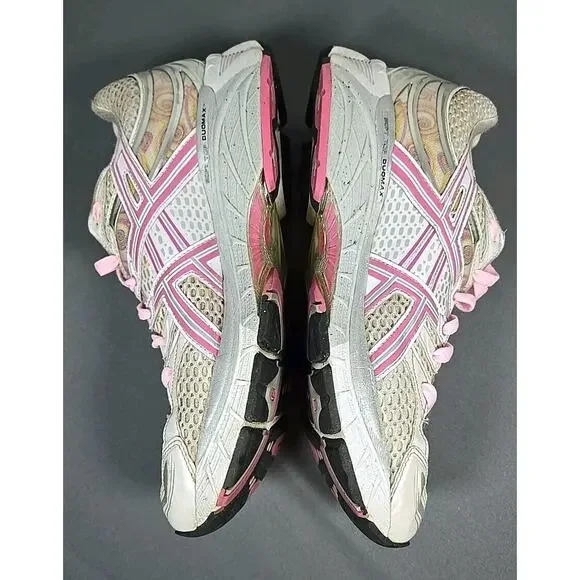 Asics Gel Kayano 16 Womens 9.5 Running Shoes Pink Silver White T050N - Picture 9 of 16